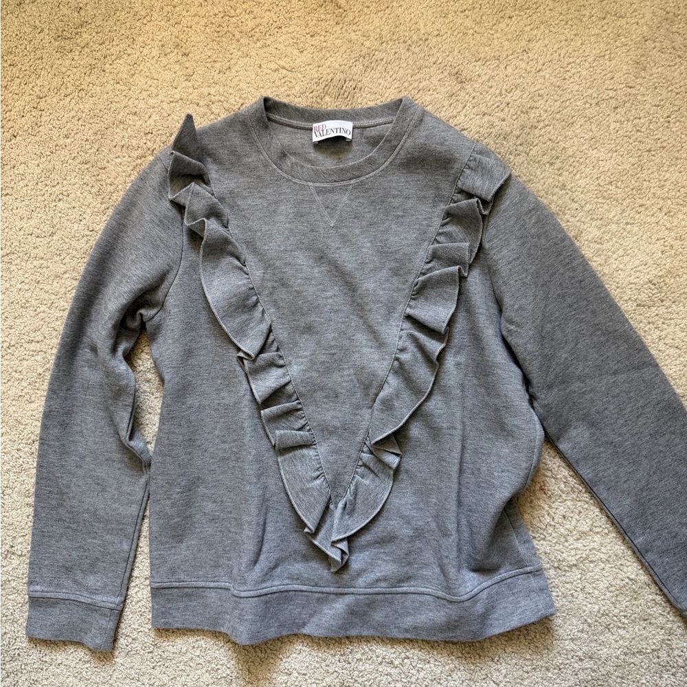 RED Valentino Heather Gray Sweatshirt
